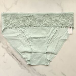 NWT SOMA VANISHING EDGE MICROFIBER WITH LACE HIPSTER PANTY IN ANTIQUE GREEN